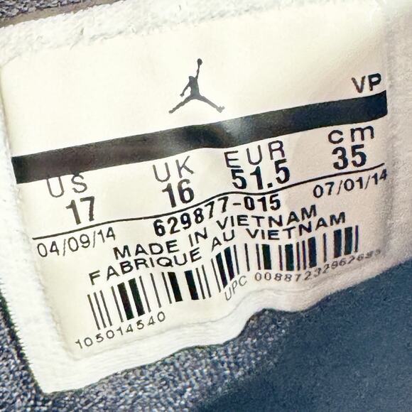 Nike Air Jordan SC-3 Men’s SIZE 17 Anthracite Black Cool Grey 629877-015 EX Cond - Picture 9 of 12